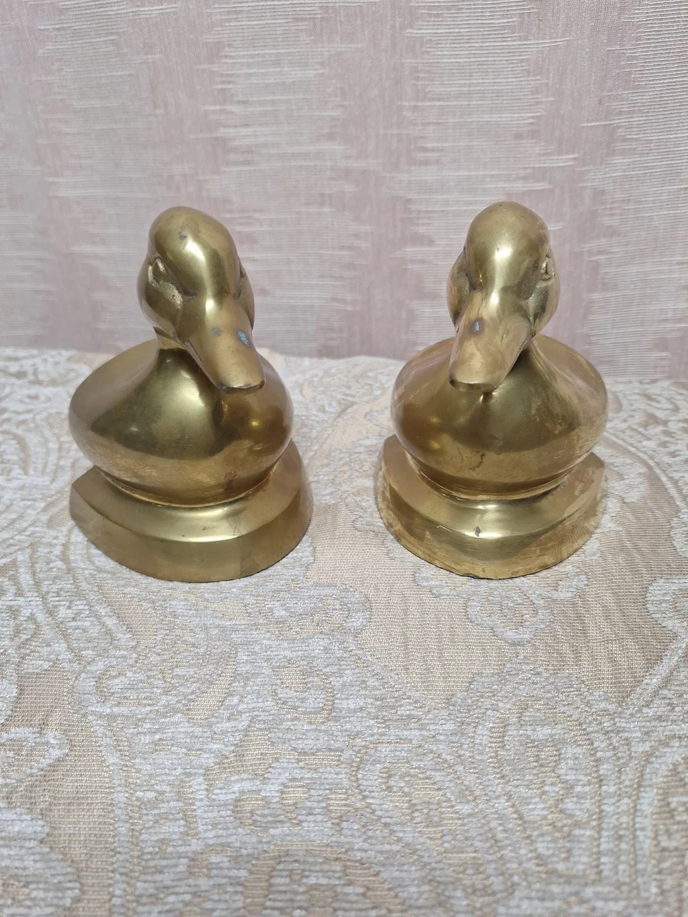 Brass Duck Figurine Pair - Vintage Decorative Ducks